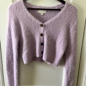 Jun & Ivy purple cardigan XS